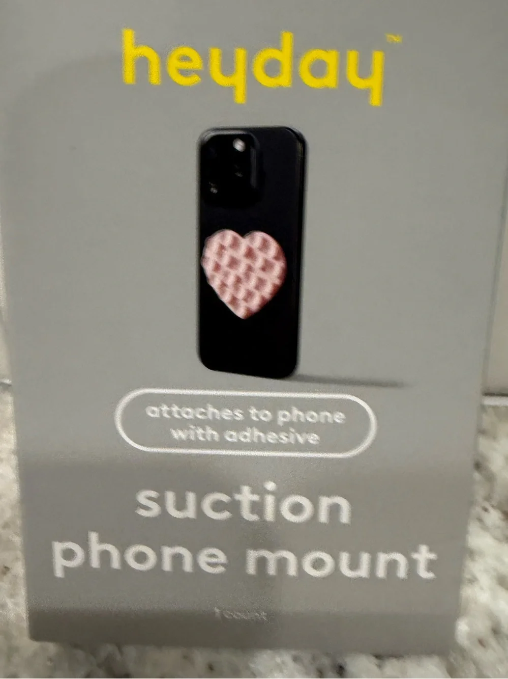 3/$15* heyday Suction Phone Mount with Pink Heart Accent NWT